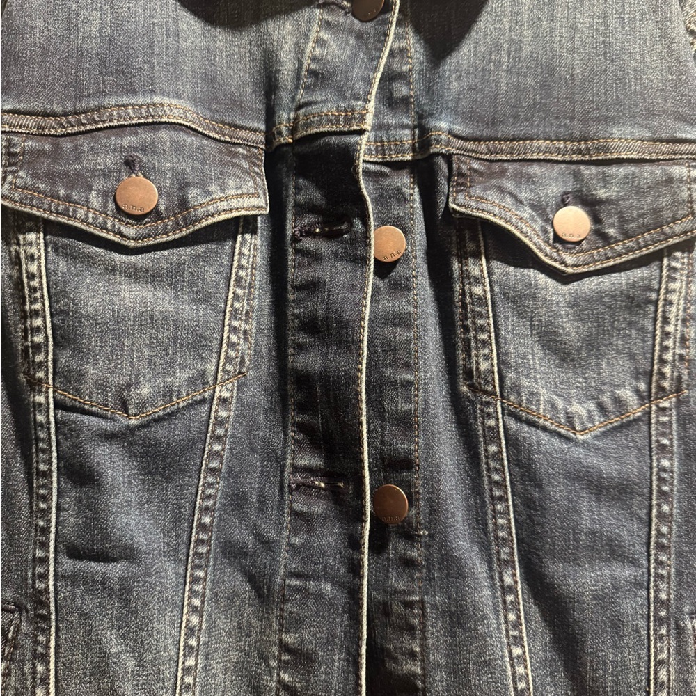 NWT a.n.a Women's Dark Blue Jean Jacket Size Large - Picture 4 of 6